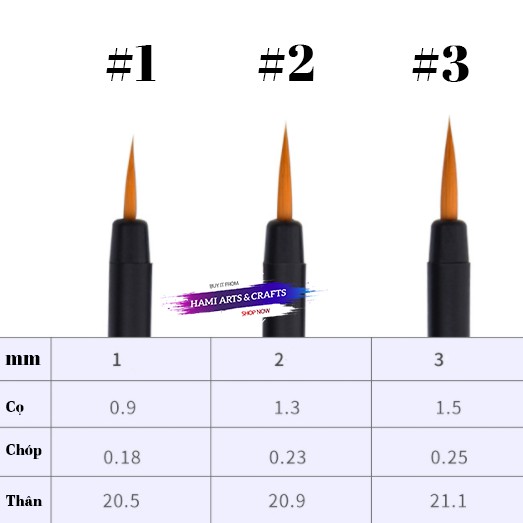 Cọ tỉa ishak giá rẻ (3 size)