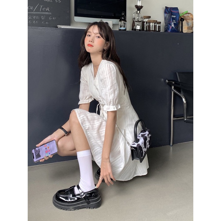 [ORDER] ĐẦM VINTAGE CỔ V TIỂU THƯ NHẸ NHÀNG ULZZANG - KÈM ẢNH THẬT | BigBuy360 - bigbuy360.vn