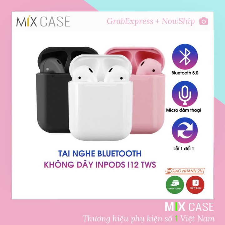 Tai nghe bluetooth không dây Inpods i12 TWS cảm ứng điều khiển cảm biến âm thanh HIFI cho Android và iOS | BigBuy360 - bigbuy360.vn