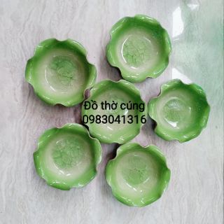 Bát thả hoa ban thần tài Bát tràng cao cấp men xanh ngọc rạn