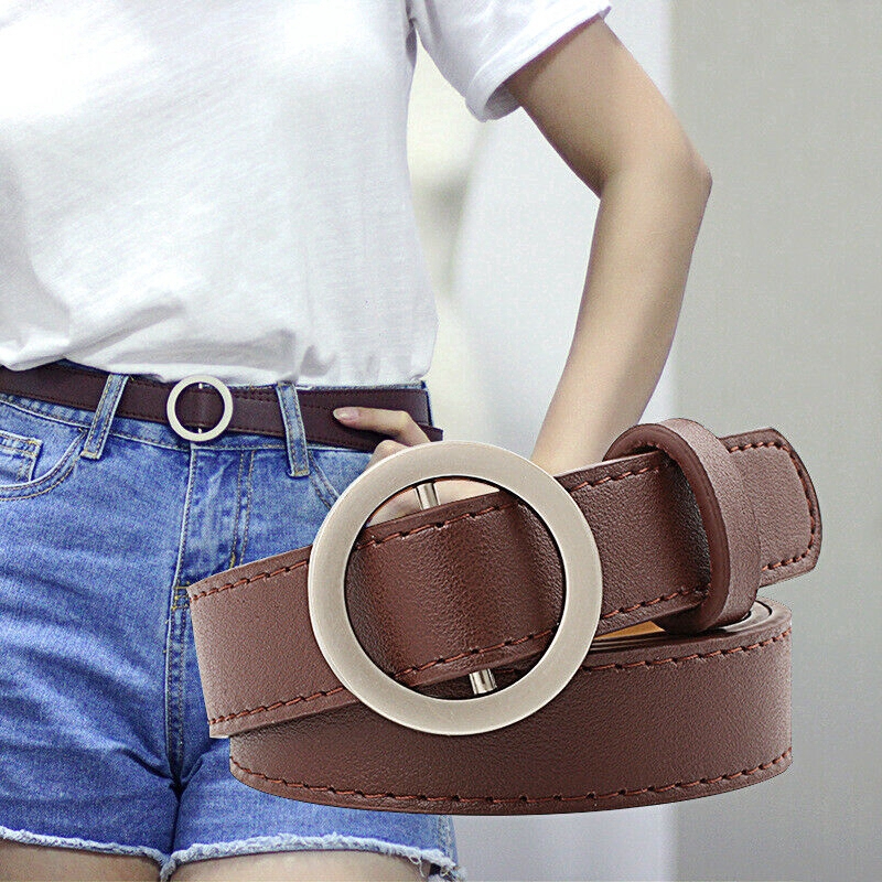 Thắt Lưng Da Khóa Tròn Thời Trang Cho Nữ