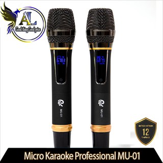 Micro Karaoke Không Dây MU 01 (2 Mic) - Chuyên Dụng Cho Loa, Amply -Bảo hành 12 tháng