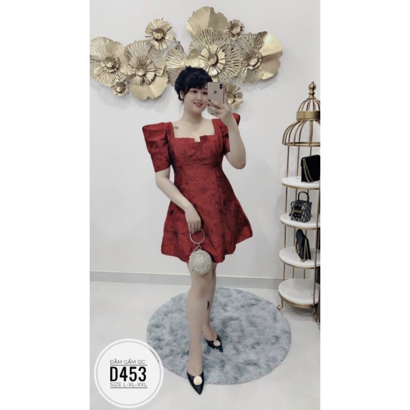 Đầm gấm tay phòng bigsize Kim Ngân từ 50kg đến 100kg