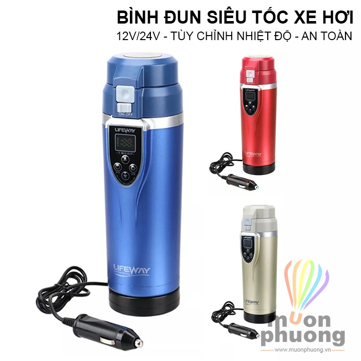 [FRSHIP 70K] Bình ấm đun nước siêu tốc du lịch nguồn 12V 24V trên xe hơi cổng sạc tẩu thuốc - MUÔN PHƯƠNG SHOP