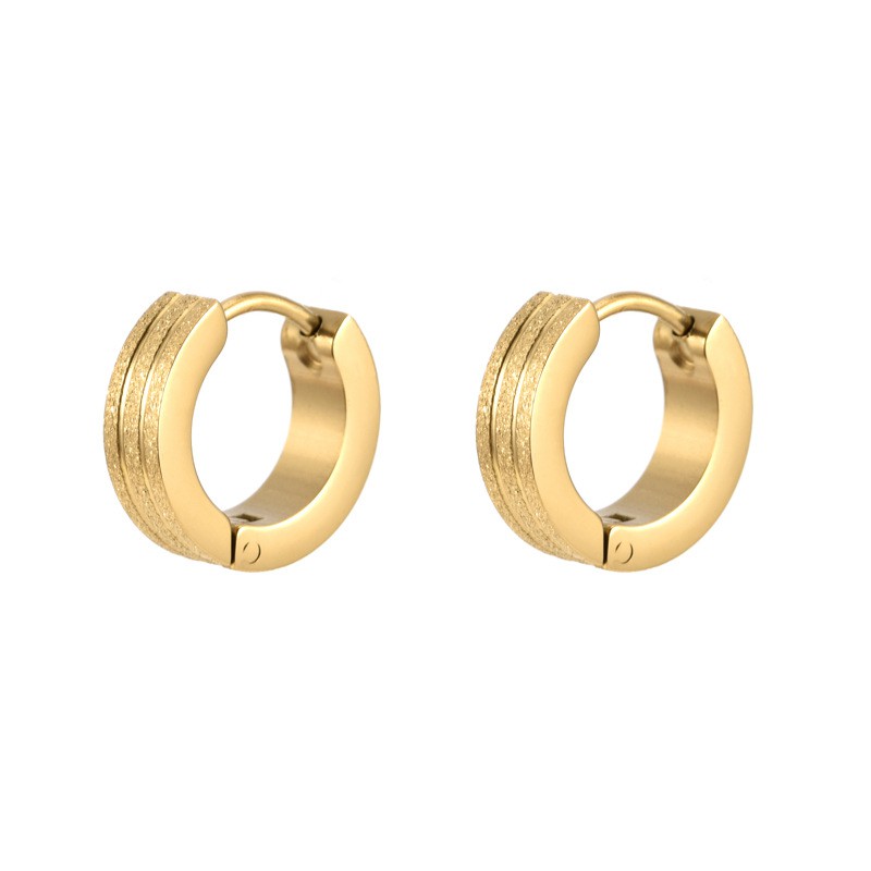 Bông Tai Ba Lớp Bằng Thép Titan Không Gỉ Thời Trang Dành Cho Nữ