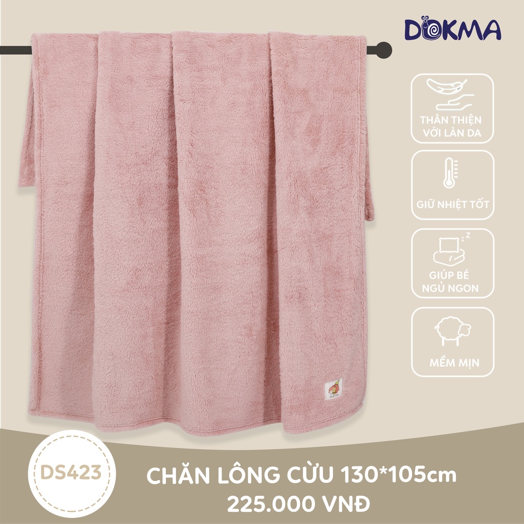 Chăn lông cừu 130x105cm Dokma DS423