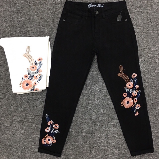 QUẦN JEANS NỮ THÊU XUẤT KHẨU
