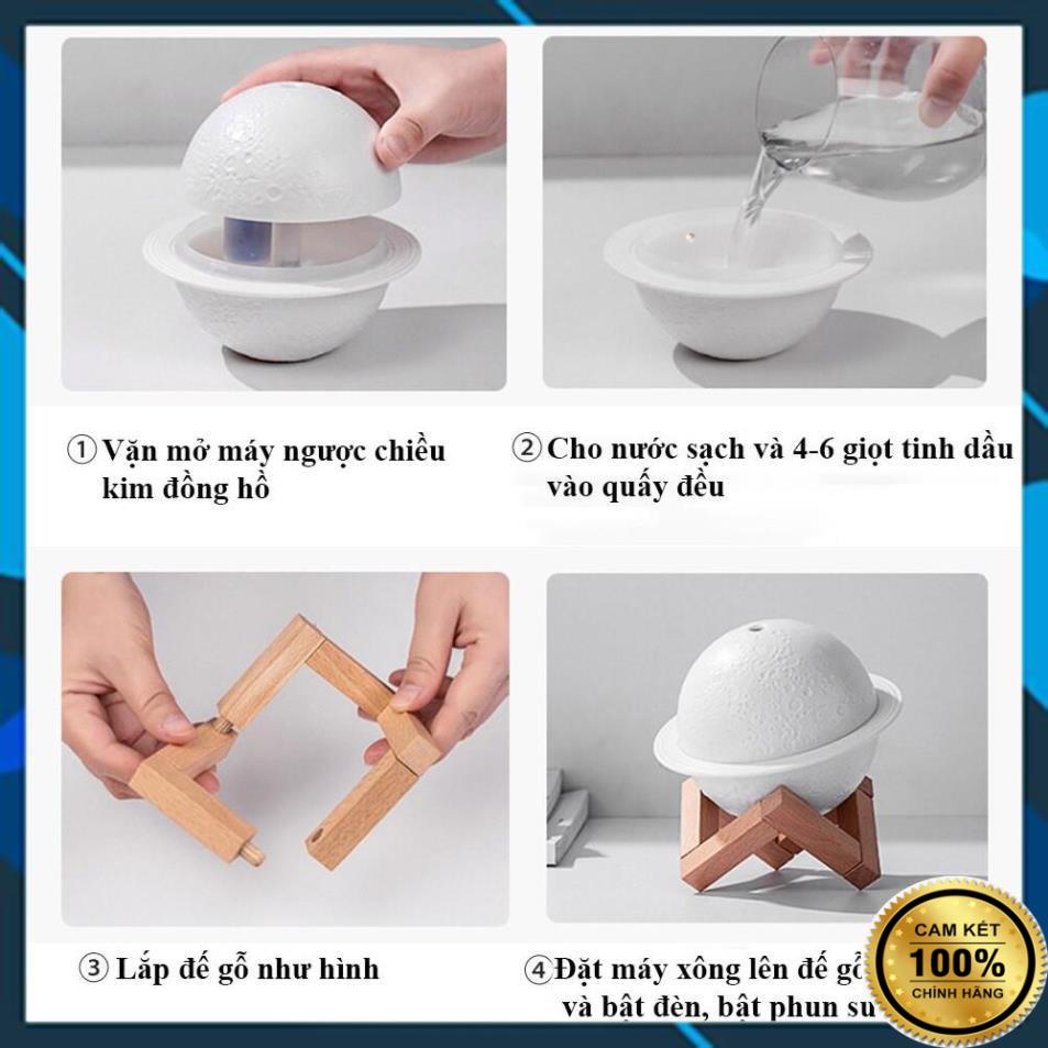 Máy Xông Tinh Dầu Hành Tinh Địa Cầu 400ml - Tặng Kèm Tinh Dầu, Máy Khuếch Tán Tinh Dầu Tạo Ẩm Thơm Phòng