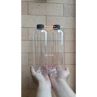 Chai nhựa pet tròn 1000ml (1lít) nắp đen