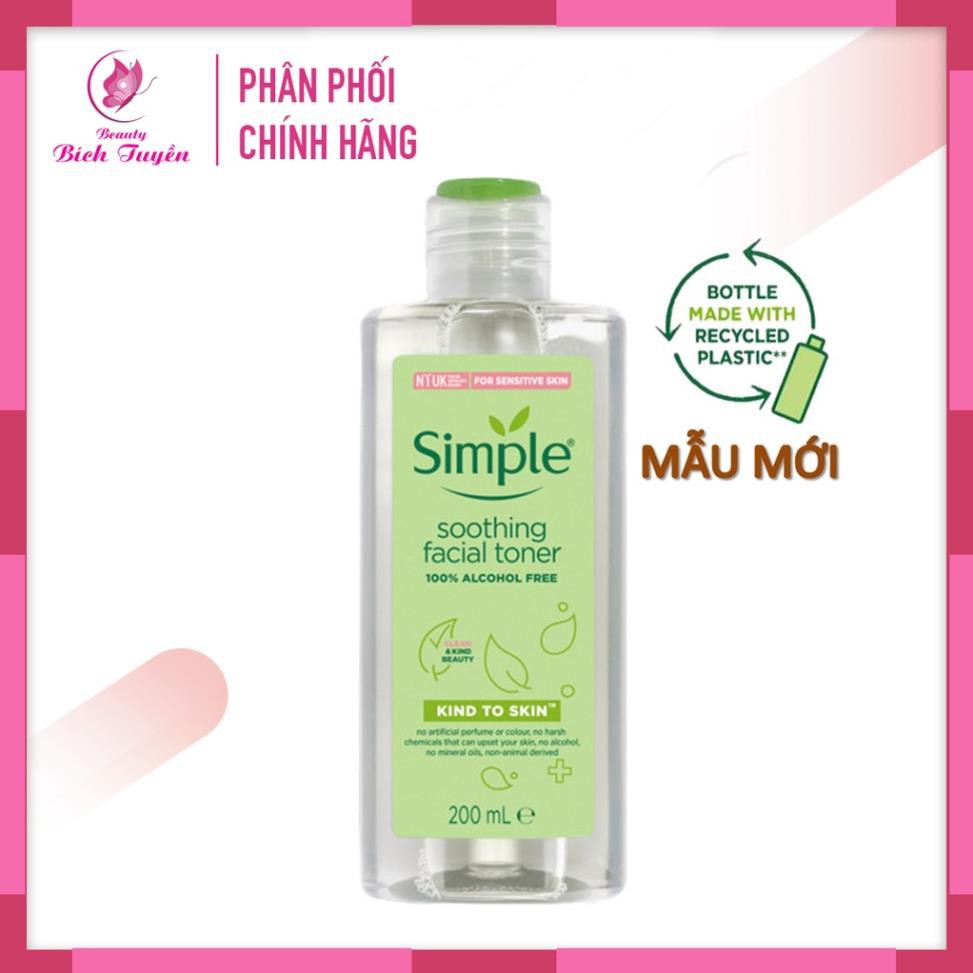 Nước Hoa Hồng SOOTHING FACIAL TONER SIMPLE cân bằng ẩm cho da 200ml | BigBuy360 - bigbuy360.vn