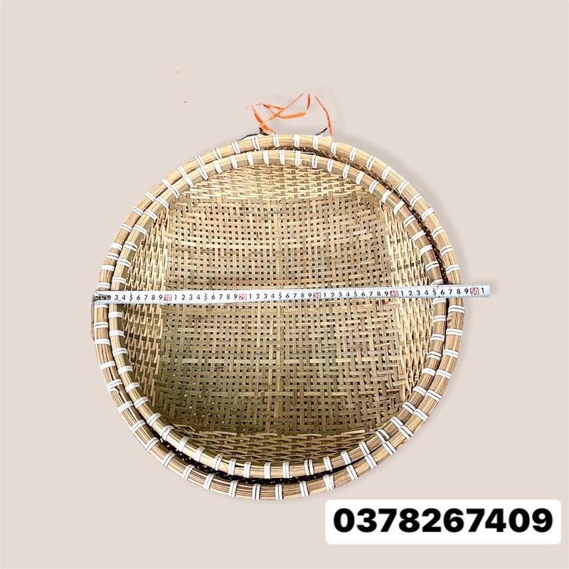 Rỗ Cật Tre size  lớn 50cm chắc bền đẹp
