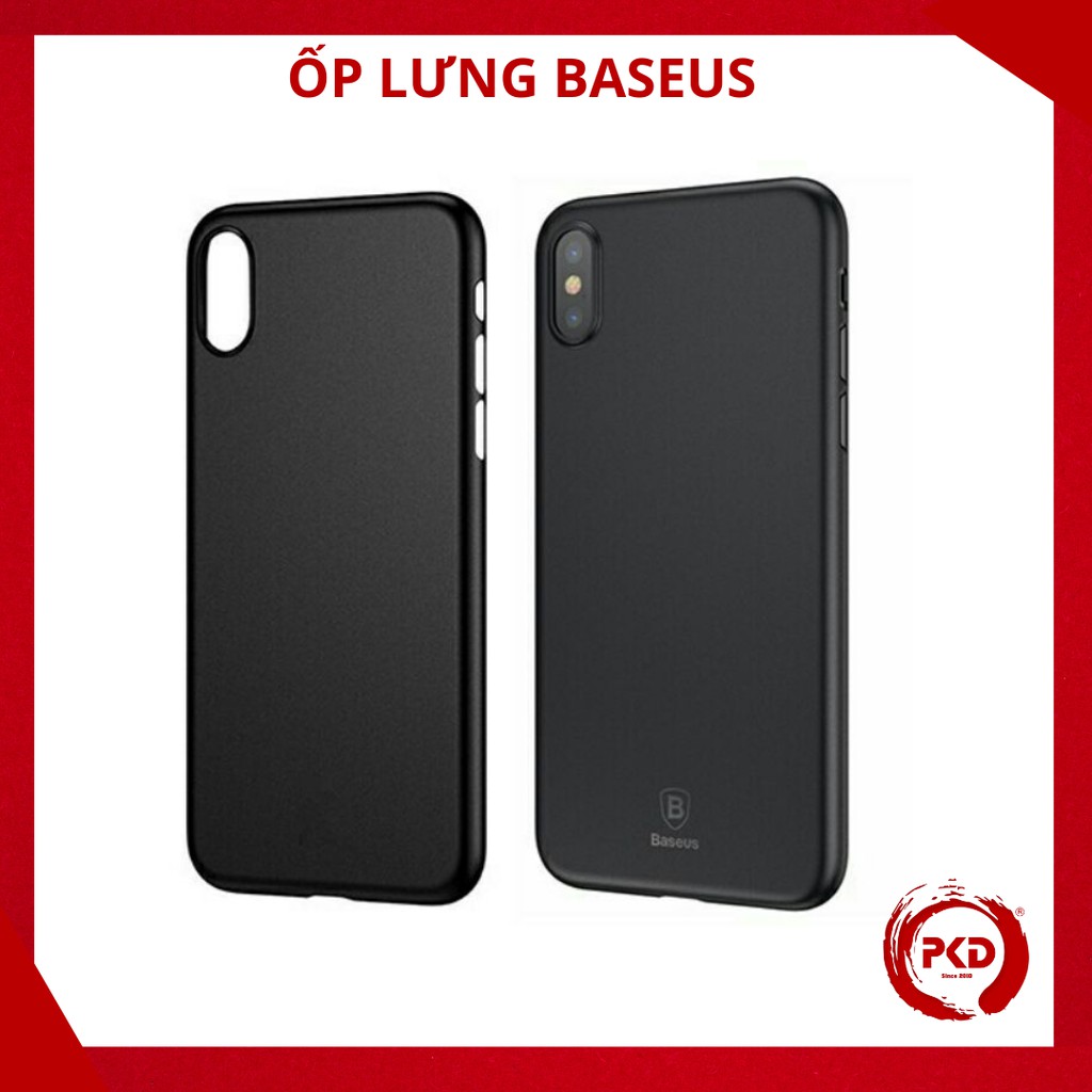 ỐP LƯNG DẺO ĐEN NHÁM SIÊU MỎNG HIỆU BASEUS WING CASE - Phụ Kiện Đỏ