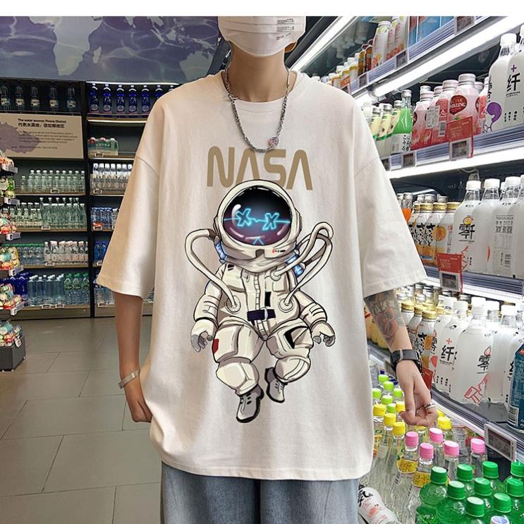 Áo Thun Nam Nữ Form Rộng Tay Lỡ Local brand Phi Hành Gia Freesize Street wear Phong Cách Chất Cotton AN111 | BigBuy360 - bigbuy360.vn