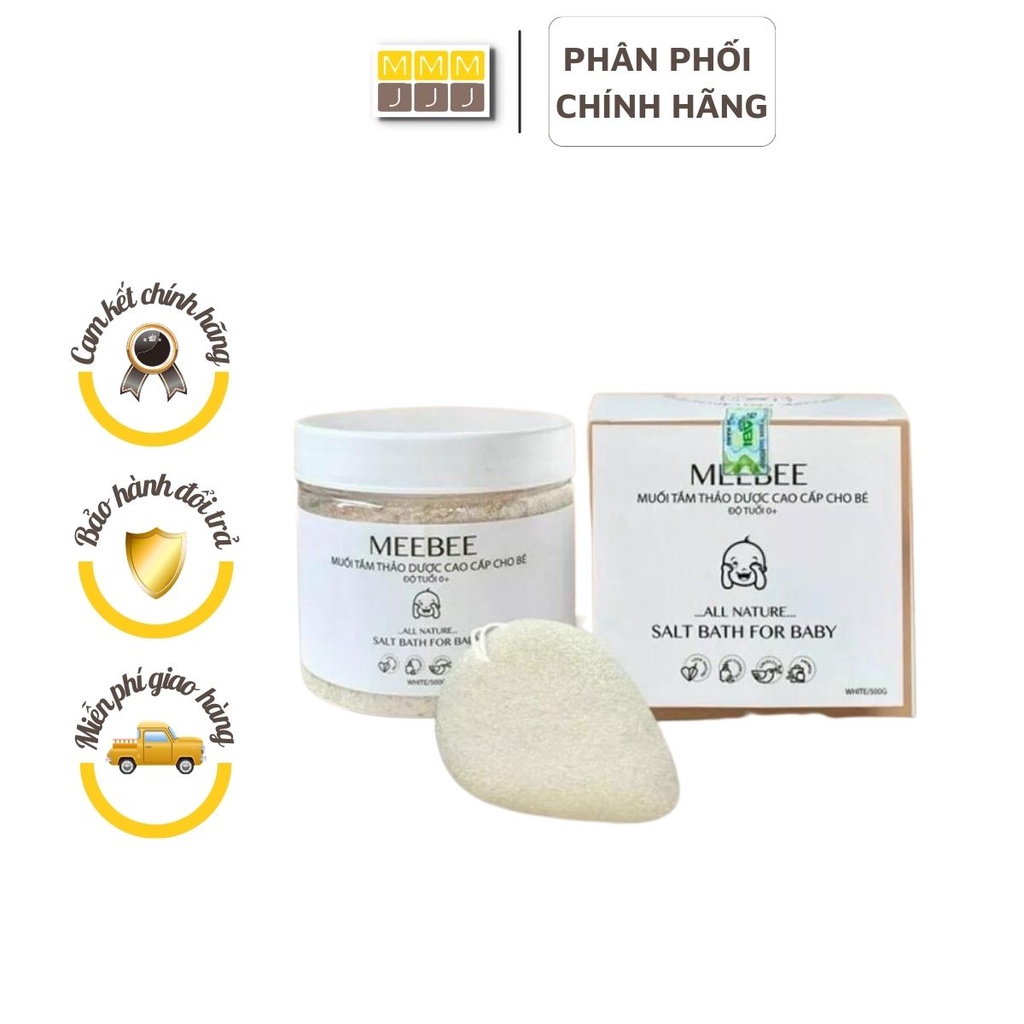Muối tắm bé thảo dược cao cấp Meebee làm sạch, ngăn ngừa rôm sảy, an toàn cho bé