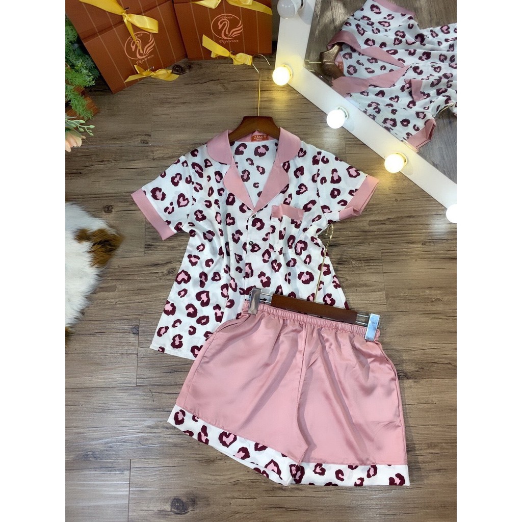 Bộ ngủ pijama lụa phối đùi chất đẹp | BigBuy360 - bigbuy360.vn