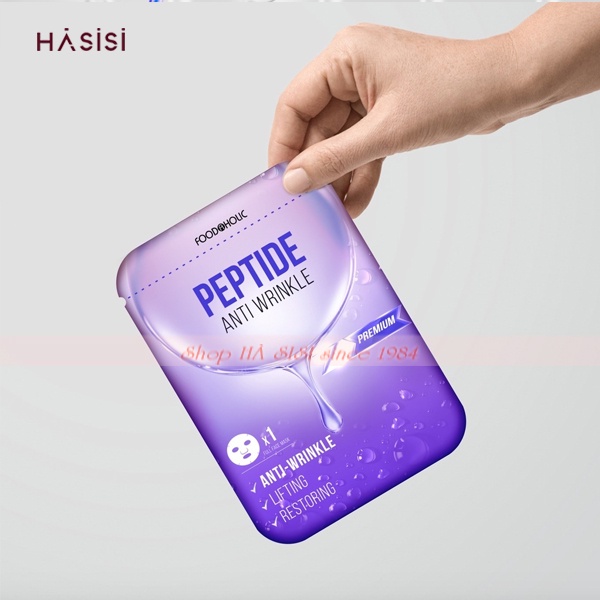 Mặt Nạ Chống Lão Hóa Da FOODAHOLIC - Peptide Anti Wrinkle 23ml (Tím)