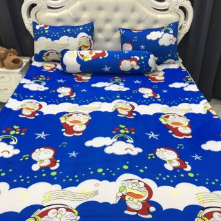 Bộ drap thun hàn quốc đôremon cho bé ( 4 màu)