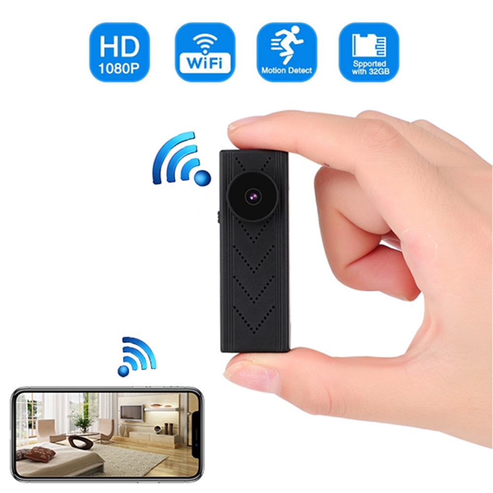 Camera mini wifi Fullhd 1080P không dây siêu nhỏ kết nối điện thoại quay phim giám sát hành trình BaoanMall C9N