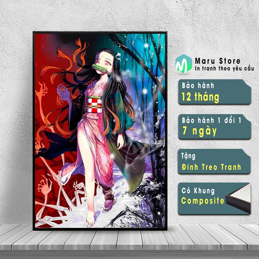 Tranh Canvas Nezuko Treo Tường