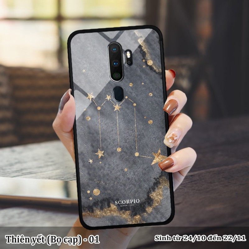 Ốp kính OPPO A9 2020/A5 2020 in cung hoàng đạo
