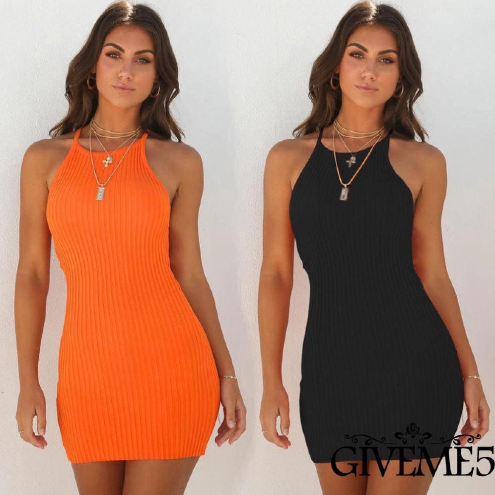 Freeship từ 50K - Đầm Body sát nách chất Cotton thiết kế ôm sát quyến rũ 👗 *