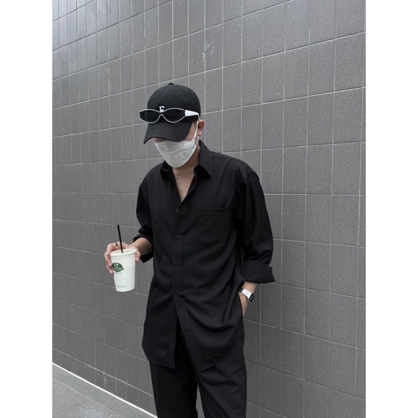 SIAM SOMI TRẮNG ĐEN và VÀNG KEM DÀI TAY ĐƠN GIẢN FORM RỘNG