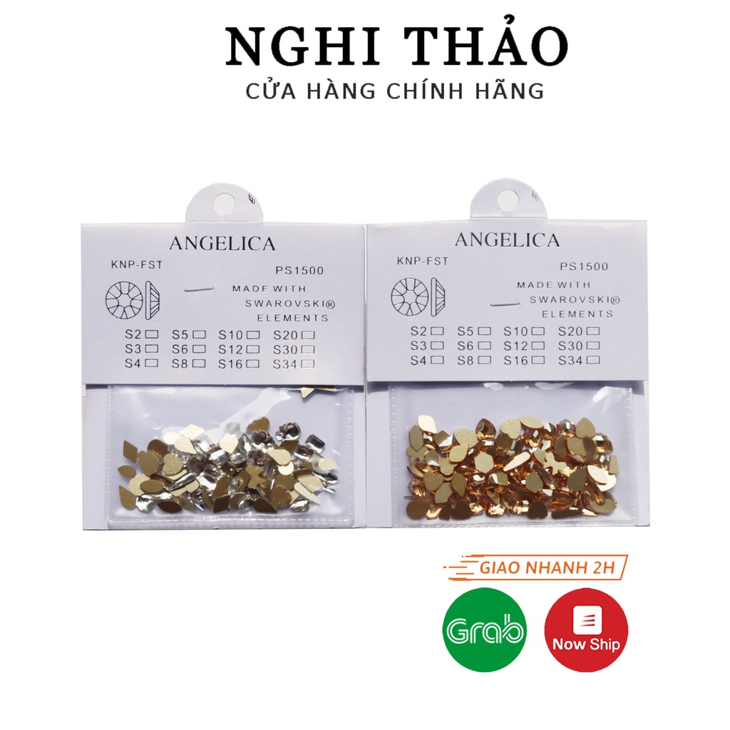 Đá khối nail , đá chân bằng nail mix 100 viên