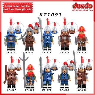 Minifigures các nhân vật lính thời nhà Minh - Đồ chơi Lắp ghép Xếp hình Mini Koruit KT1091