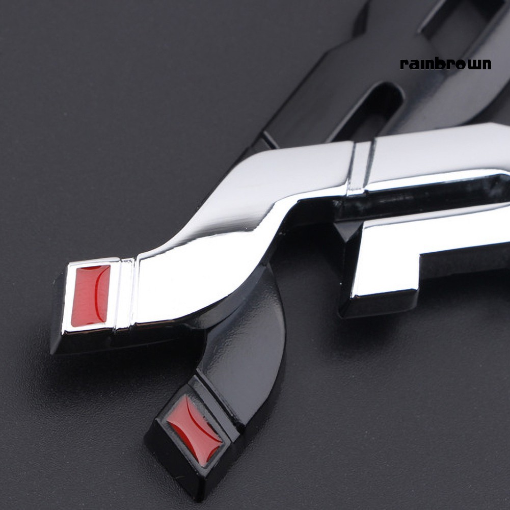 Miếng dán trang trí xe hơi chữ Fender 3D bằng kim loại