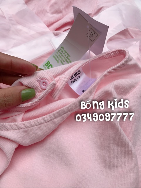 Váy Nhung Bé Gái Túi Hồng Anko