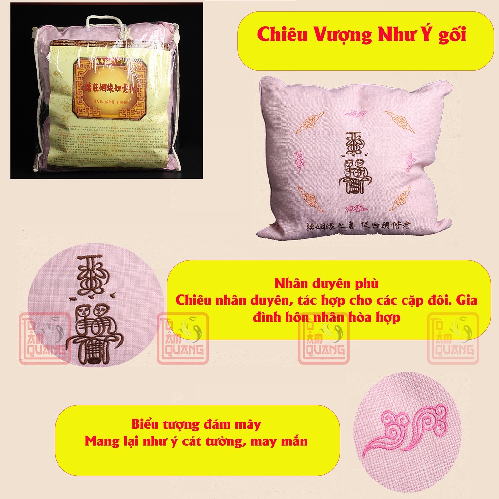 Gối phong thủy rẻ đẹp chiêu tài lộc, may mắn, bình an, cát tường, công danh sự nghiệp thăng tiến - TÔ TÂM QUANG