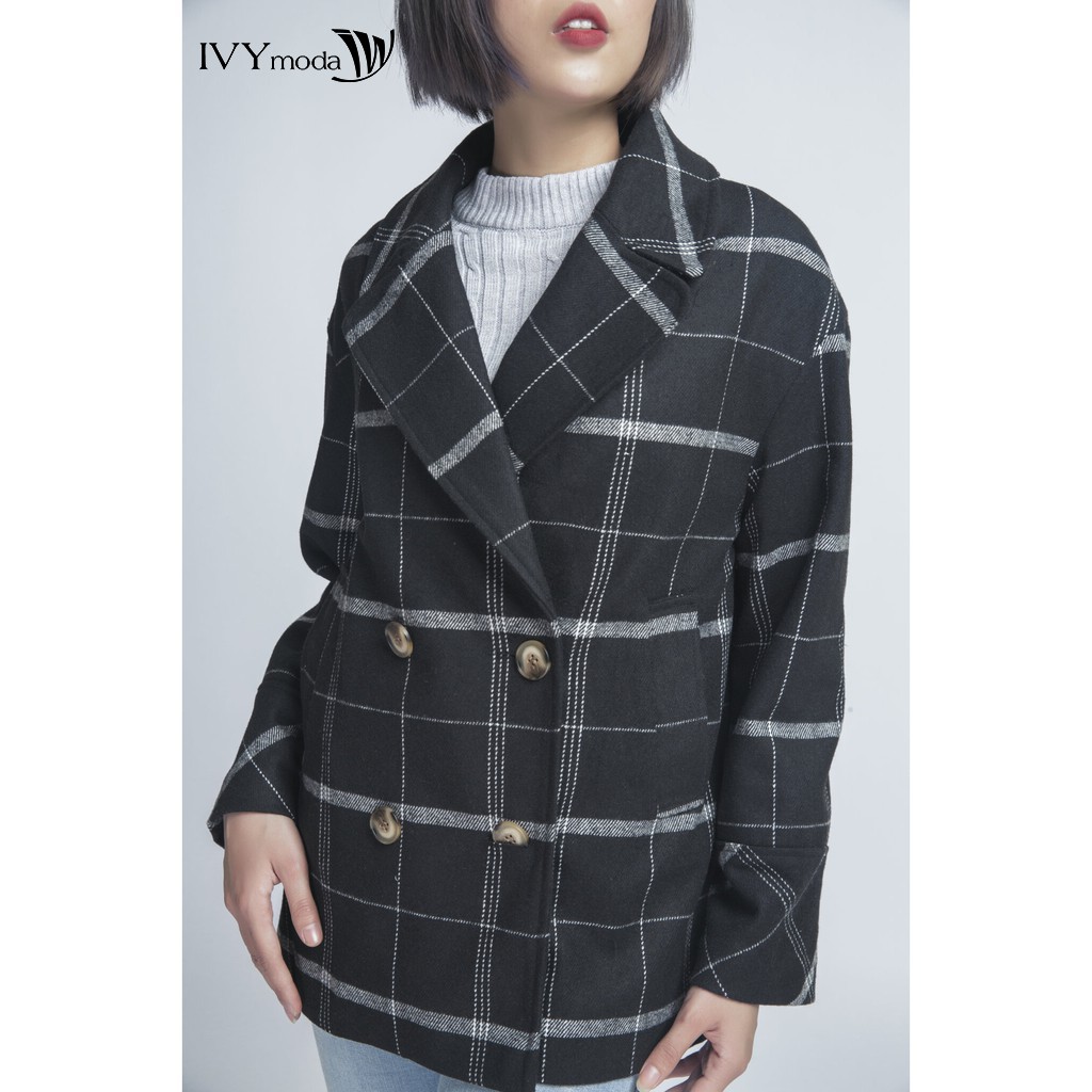 Áo khoác dạ nữ dáng suông IVY moda MS 70B6805