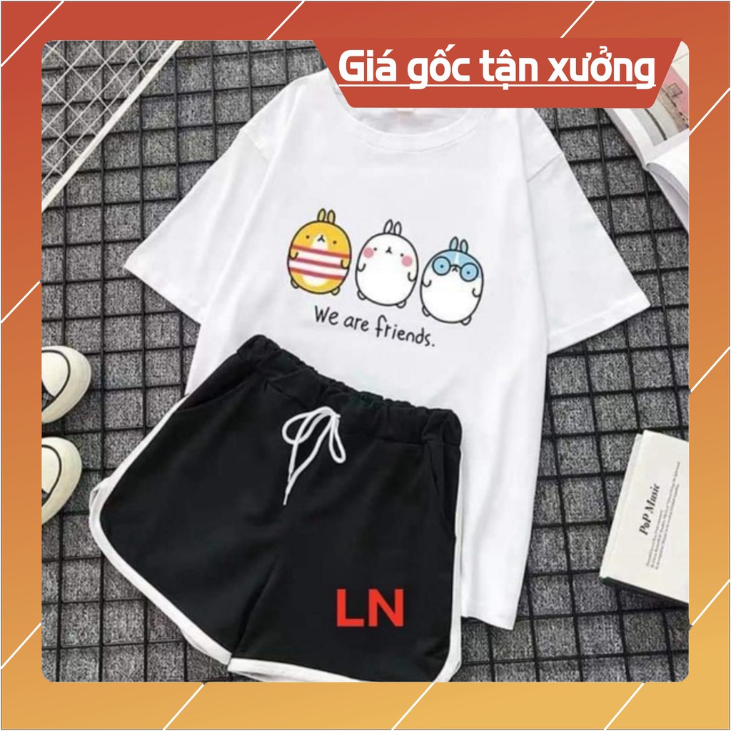Sét áo ba quả trứng + quần đùi viền LN12