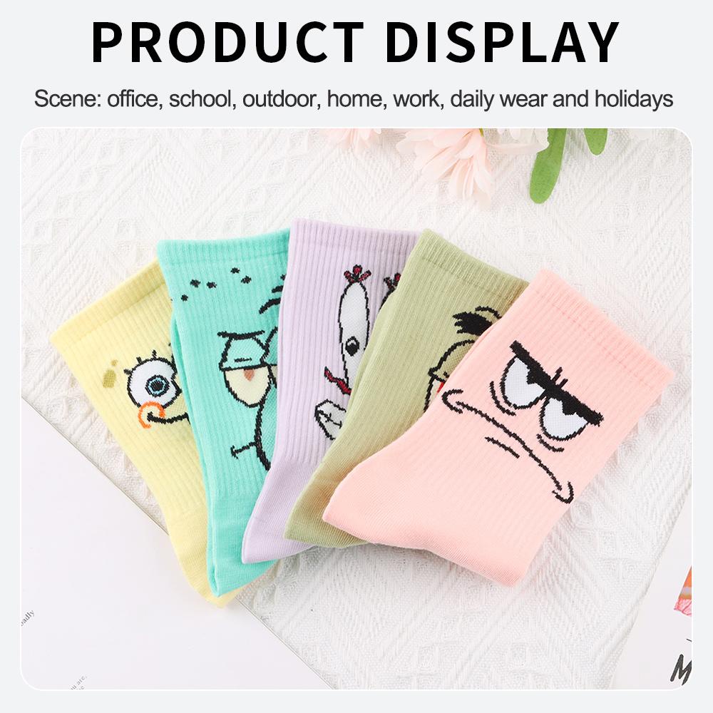 Vớ Giữ Nhiệt Họa Tiết Hoạt Hình Spongebob Dễ Thương Thời Trang Cho Nữ