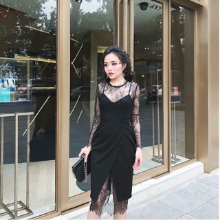 Đầm ren body xẻ tà