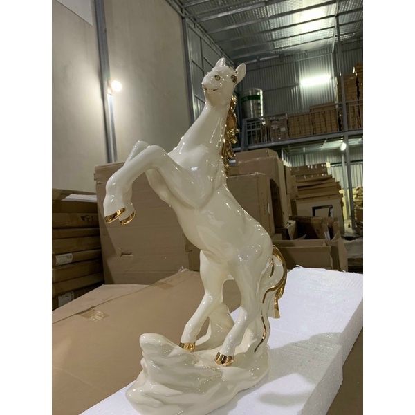 Ảnh Thật+ ViDeo Tượng Gốm Sứ Decor Trang Trí Phòng Khách Ngựa Mã đáo thành công, Bảo hành 5 năm. Hàng Nhập Khẩu