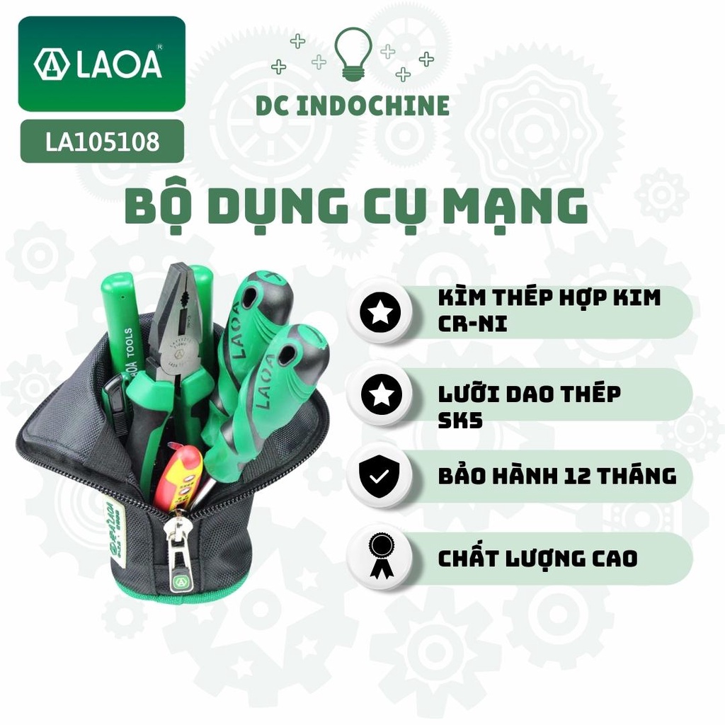 Bộ dụng cụ mạng đa năng LAOA LA105108 chuyên dụng, hàng chính hãng
