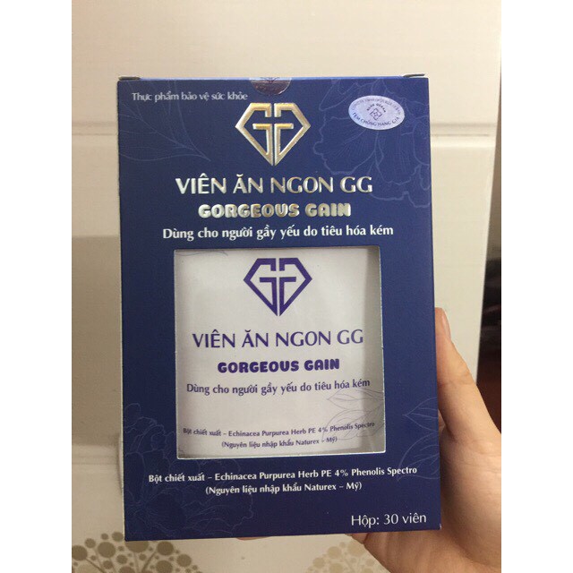 ( CHÍNH HÃNG ) Viên Ăn Ngon GG Gorgeous Gain – Giúp Tăng Cân Hiệu Quả | Thế Giới Skin Care