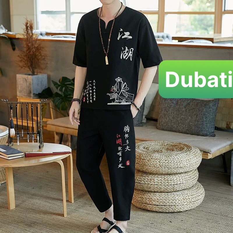 ĐỒ BỘ THỂ THAO CHỮ NHẬT, ĐỒ BỘ NAM, CHẤT VẢI MỀM MẠI CAO CẤP - DUBATI FASHION