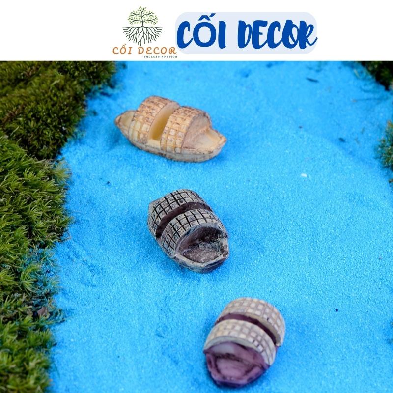 {Giá rẻ nhất} Tiểu cảnh mini ❤️ Mô hình thuyền chài màu sắc trang trí tiểu cảnh, sen đá, sân vườn, terrarium