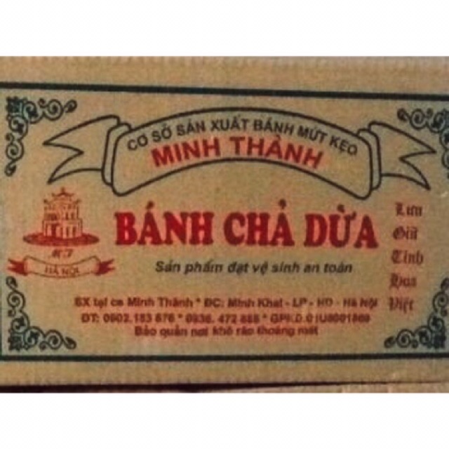 Sỉ 1 thùng bánh chả dừa Minh Thành hàng chính hãng