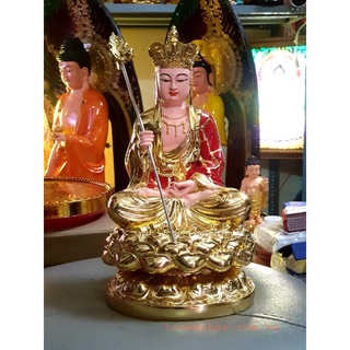 Tượng Địa Tạng ngồi 30cm dát vàng