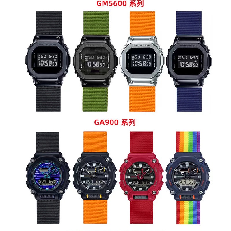 Dây Đeo Bằng Vải Nylon 16mm Cho Đồng Hồ Casio G-SHOCK GM-110 GM-2100 GA-900 GA-100/110 700 ga2100 DW5600