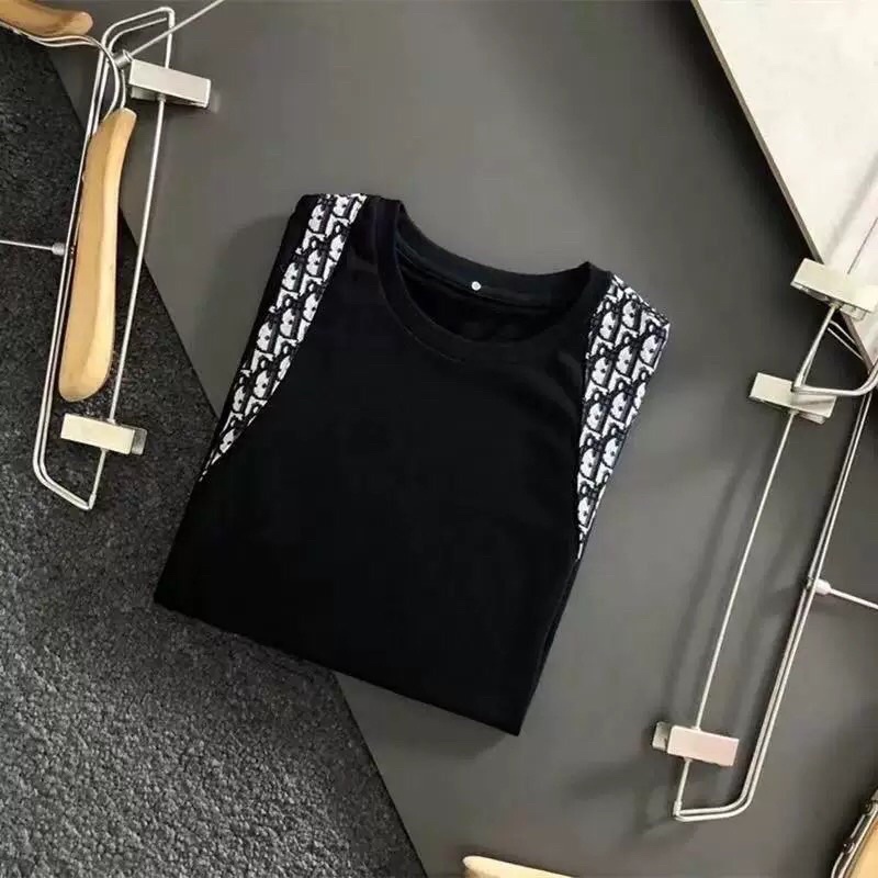 Áo thun nam nữ, áo phông tay lỡ unisex phối vai di.or chất cotton mềm mịn