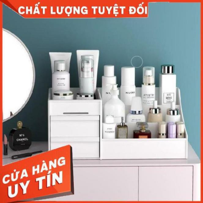 Khay đựng mỹ phẩm, 2 tầng, nhiều ngăn đựng đồ đa năng