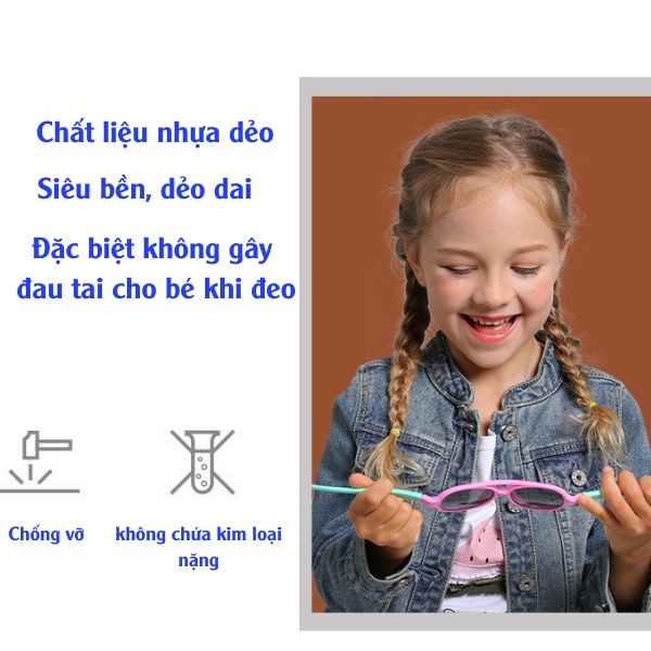 Mắt kính mát trẻ em chống tia uv cao cấp, kính mát cho bé