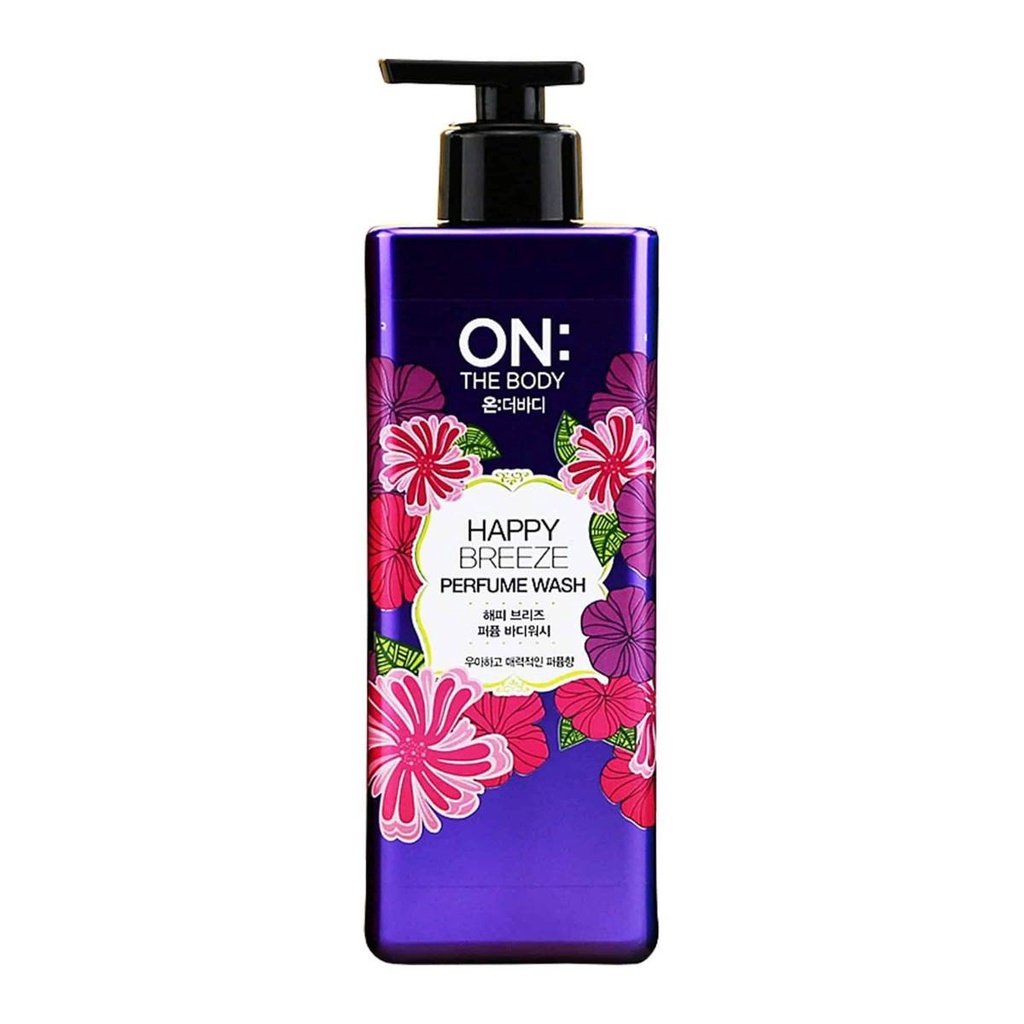 Sữa Tắm Nước Hoa ON THE BODY Happy Breeze Perfume Wash 900ml