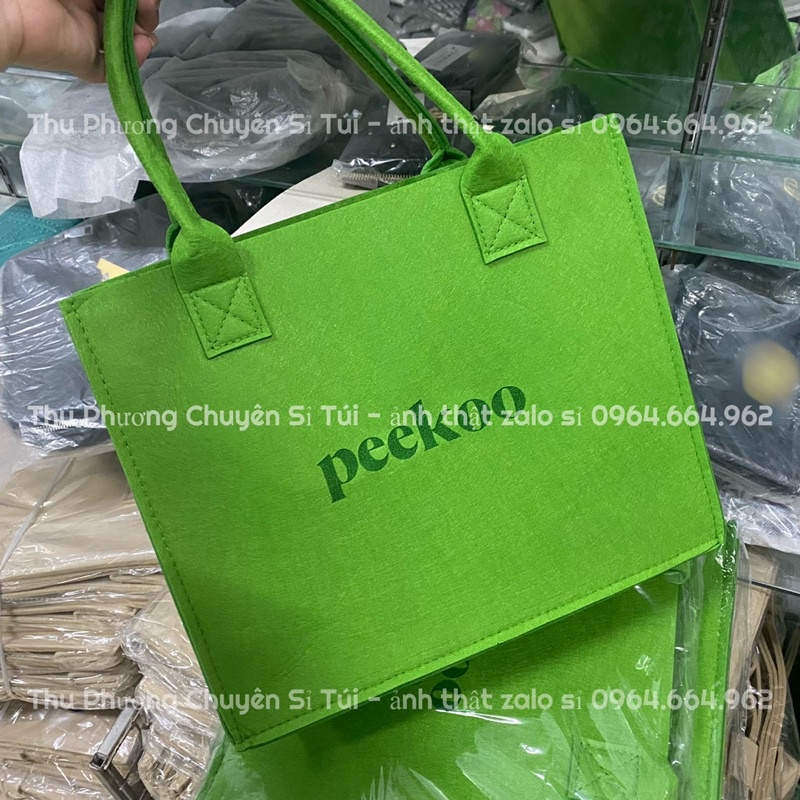 Túi Xách Peekoo Màu Xanh Lá Cực Hottrend (ảnh thật shop chụp ở đầu tiên)