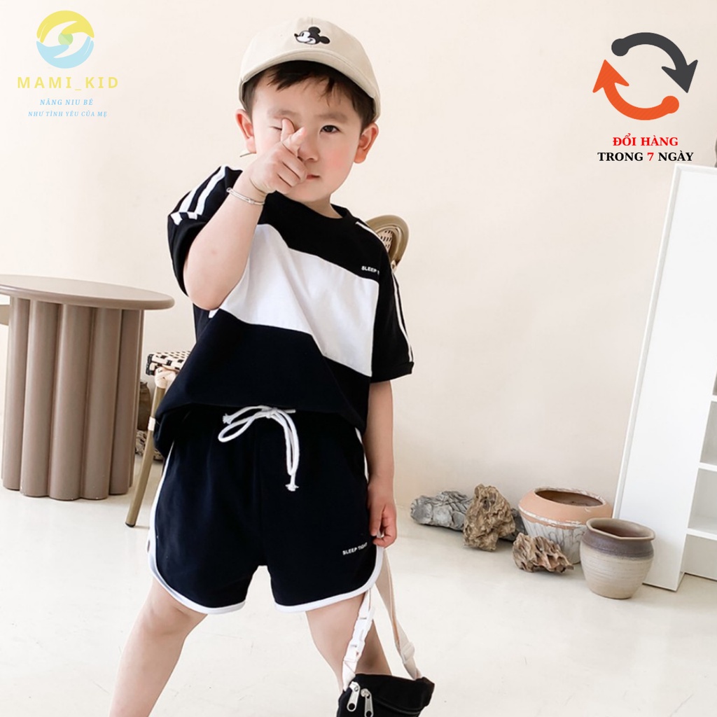 bộ cho bé trai mùa hè phong cách THỂ THAO, thun COTTON 100% cotton mềm, SIÊU CO GIÃN, mamikid