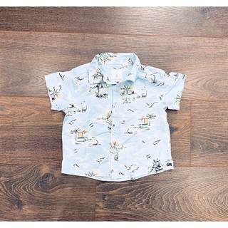 Áo sơ mi đũi cây dừa bé trai (3m-2y)